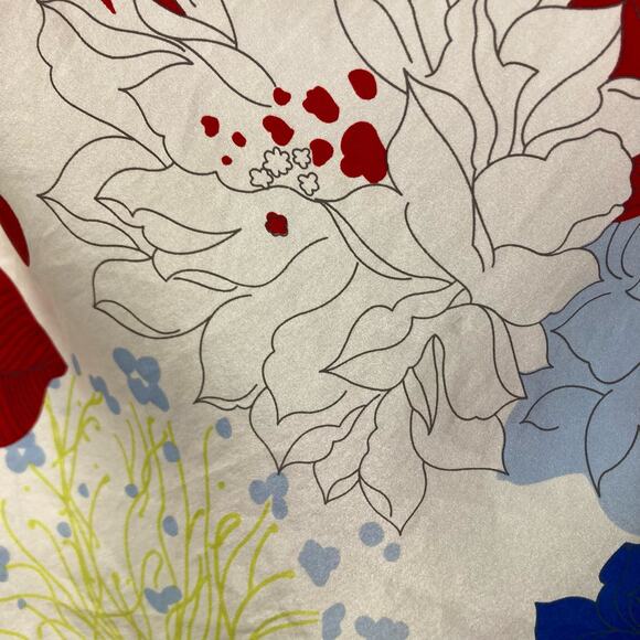 NWOT TOMMY HILFIGER Top Skirt Set 4 VTG Silk Floral Off Shoulder Short Sleeve - Picture 4 of 7